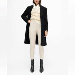 ZARA High Waisted Faux Leather Pants
